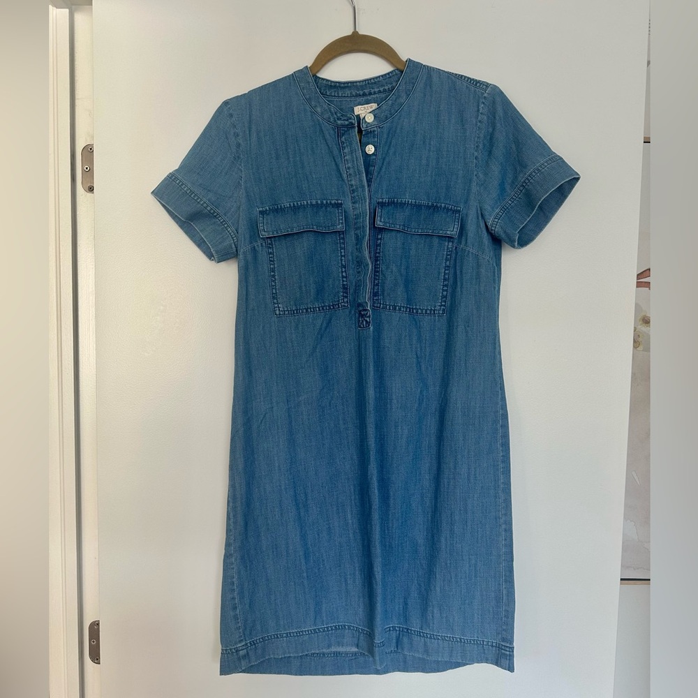 J. Crew Blue Denim Mini Dress